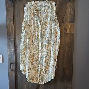 Floral Sleeveless Midi Dress